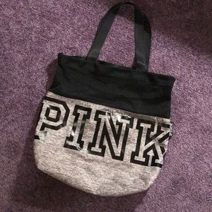 Pink bag! Black and grey. Goes with everything!